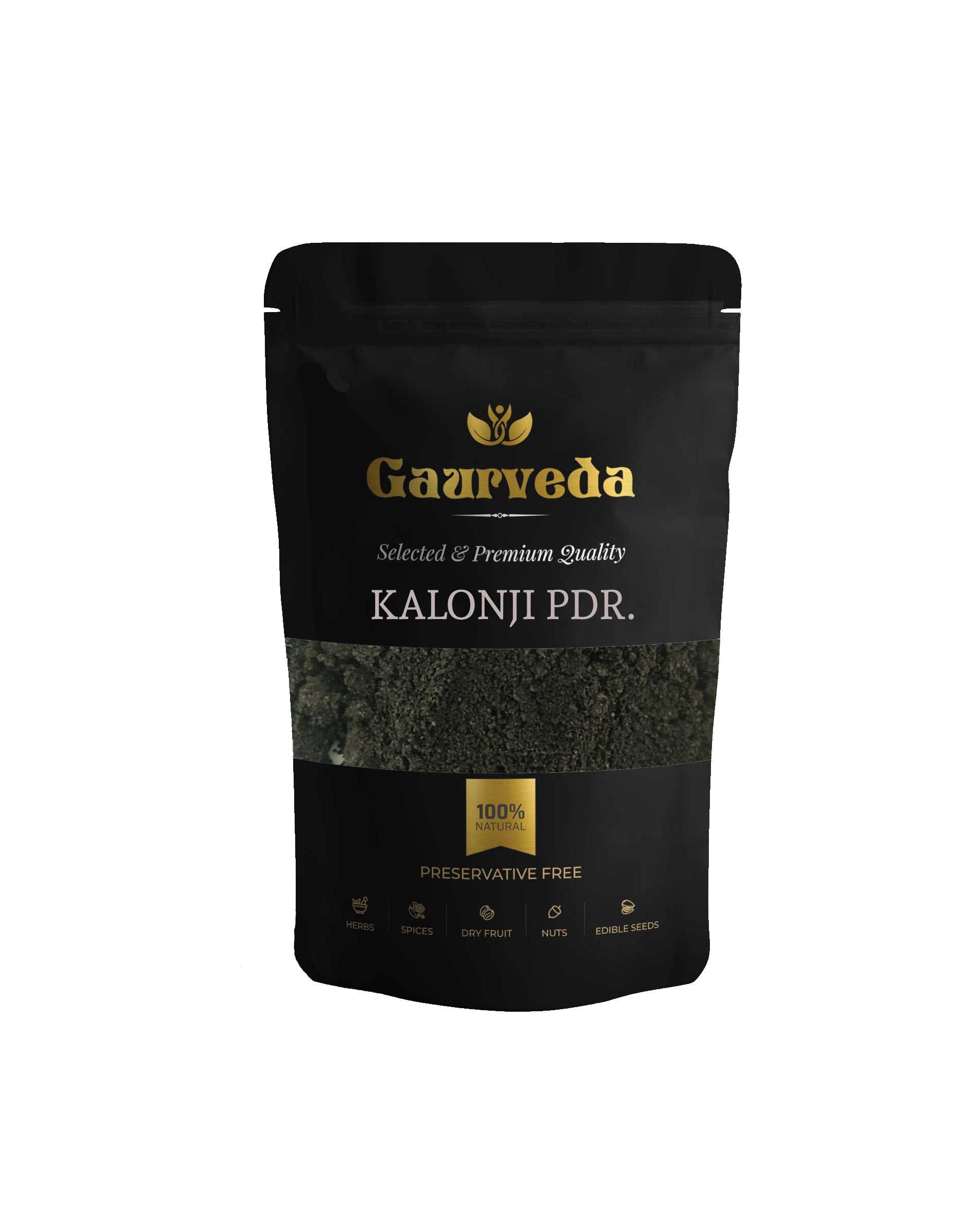 GAURVEDA Kalonji Powder | Black Seed Powder | | Rich Aroma & Flavor | Pure & Natural Spice for Cooking & Overall Wellness | 100 Grams