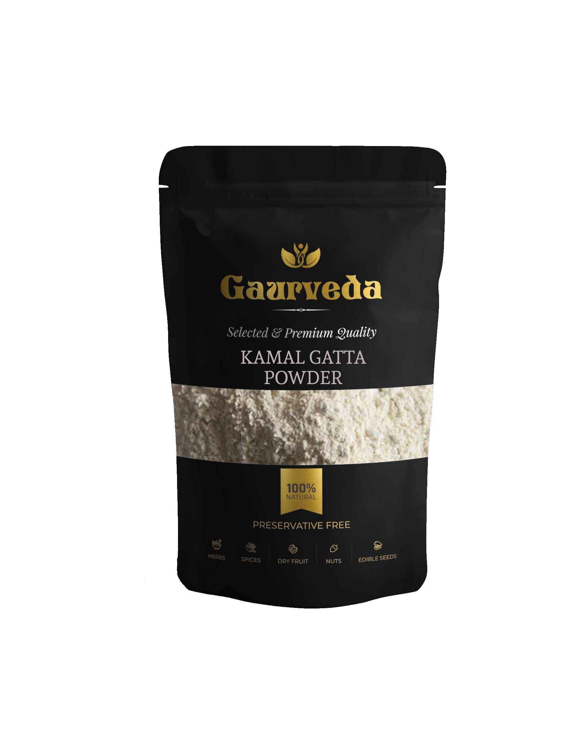 Gaurveda Kamal Gatta Powder - Nelumbo Nucifera Gaertn - Lotus Seeds Powder (100 Grams)