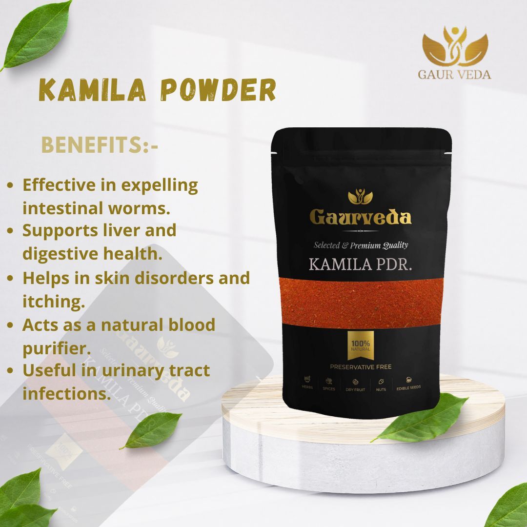 GAURVEDA Kamila Powder 100% Natural & Pure | Traditional Ayurvedic Herb/Seed/Powder | Supports Wellness & Daily Health | Ideal for Herbal Remedies, 100 Grams