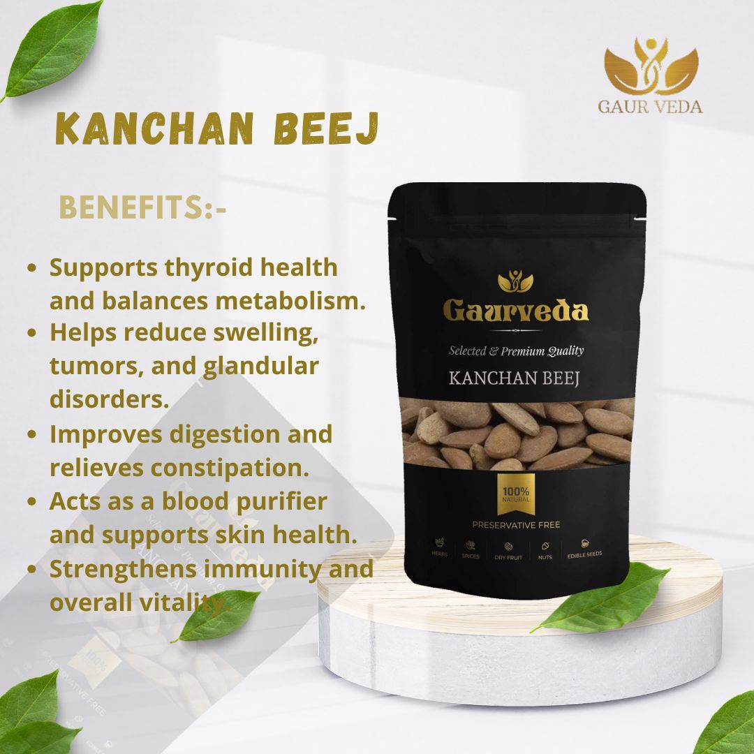 GAURVEDA Kanchan Beej: Traditional Ayurvedic Seed for Overall Wellness | Natural & Pure | Supports Healthy Lifestyle   Food | 100 Grams