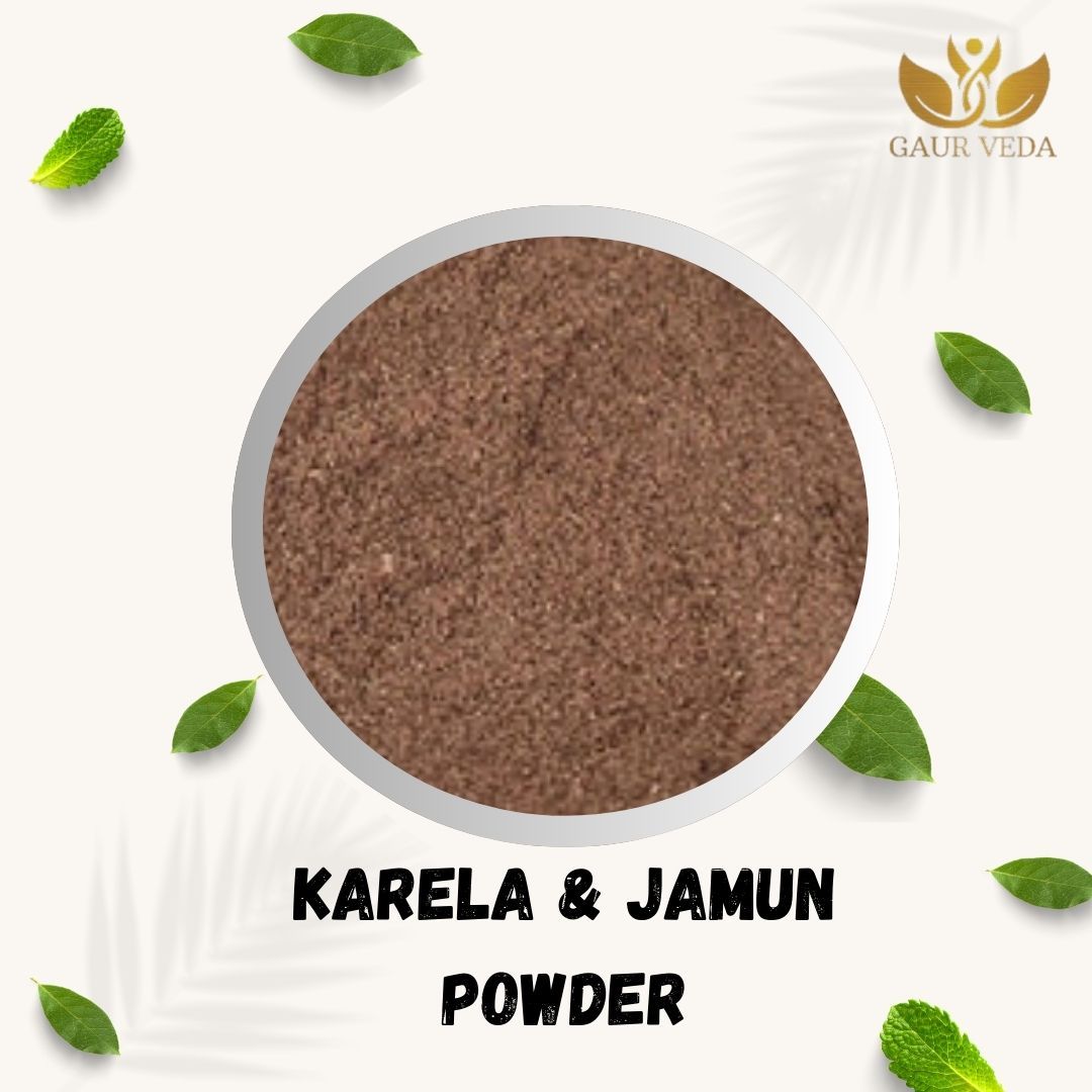 GAURVEDA Karela & Jamun Herbal Powder - 100 GM - Ayurvedic Supplements For Blood Sugar - Weight Management & Immune Support - For Healthy Lifestyle