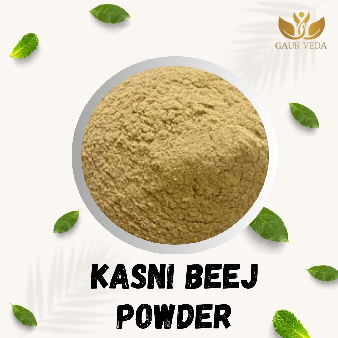 GAURVEDA Kasni Seed Powder 100% Natural & Pure | Traditional Ayurvedic Herb/Seed/Powder | Supports Wellness & Daily Health | Ideal for Herbal Remedies, 200 Grams
