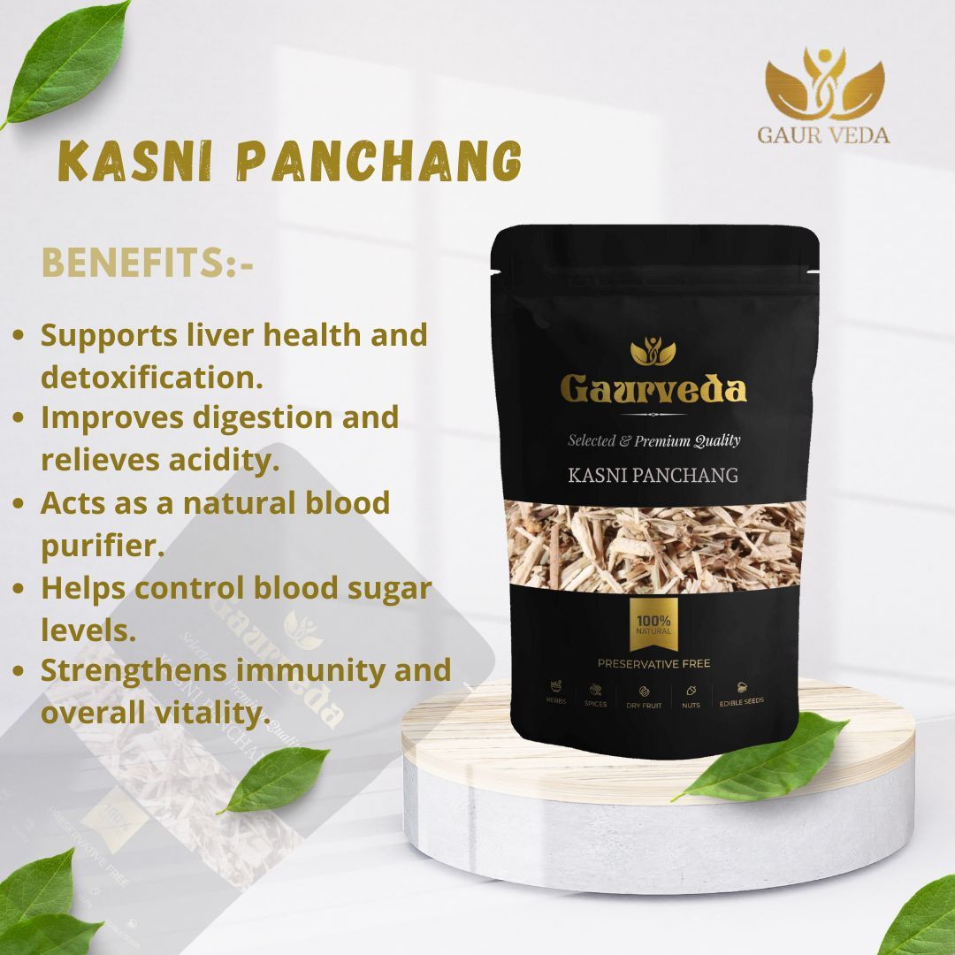 GAURVEDA Kasni panchang 100% Natural & Pure | Traditional Ayurvedic Herb/Seed/Powder | Supports Wellness & Daily Health | Ideal for Herbal Remedies, 100 Grams