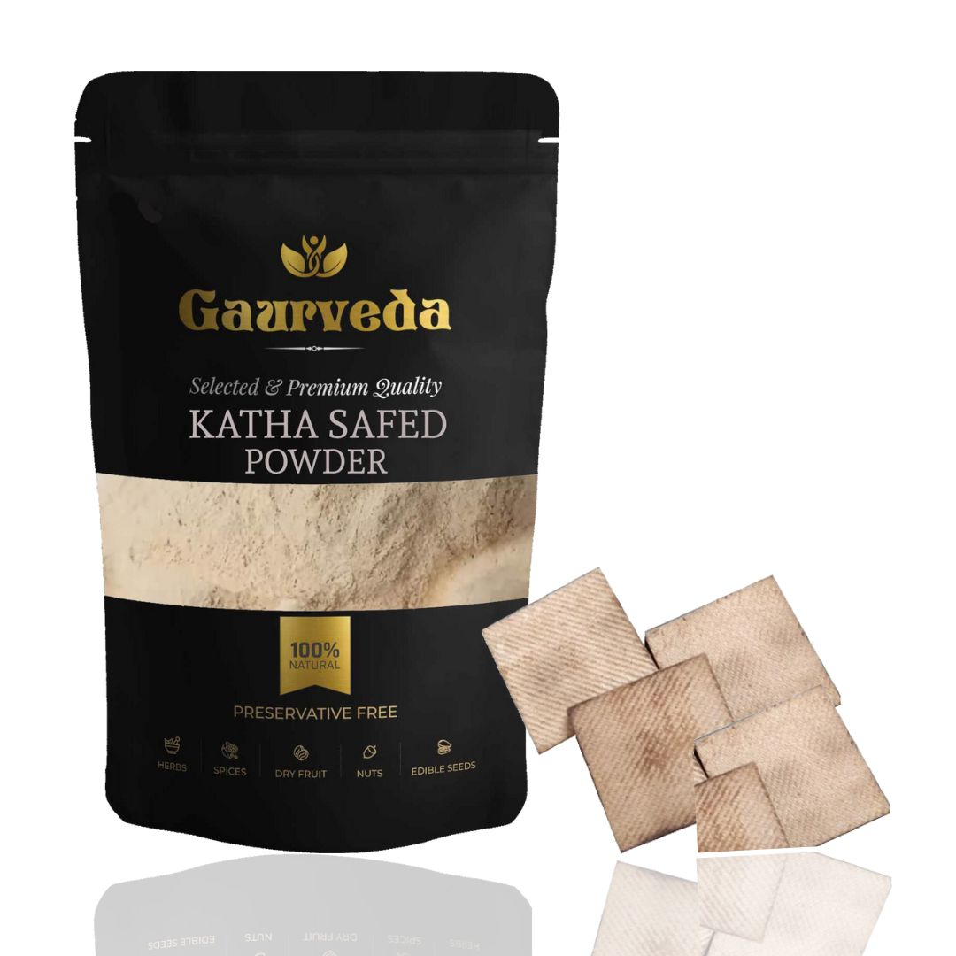 GAURVEDA White Kattha Powder (300 Gm) - Catechu - Safed Katha - Acacia Catechu