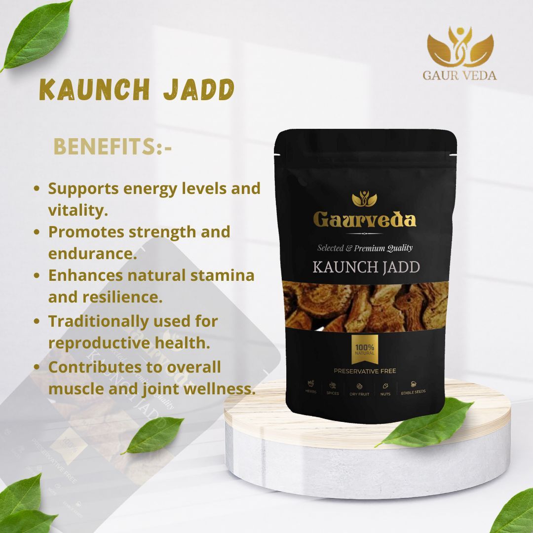 GAURVEDA Kaunch jadd 100% Natural & Pure | Traditional Ayurvedic Herb/Seed/Powder | Supports Wellness & Daily Health | Ideal for Herbal Remedies, 100 Grams