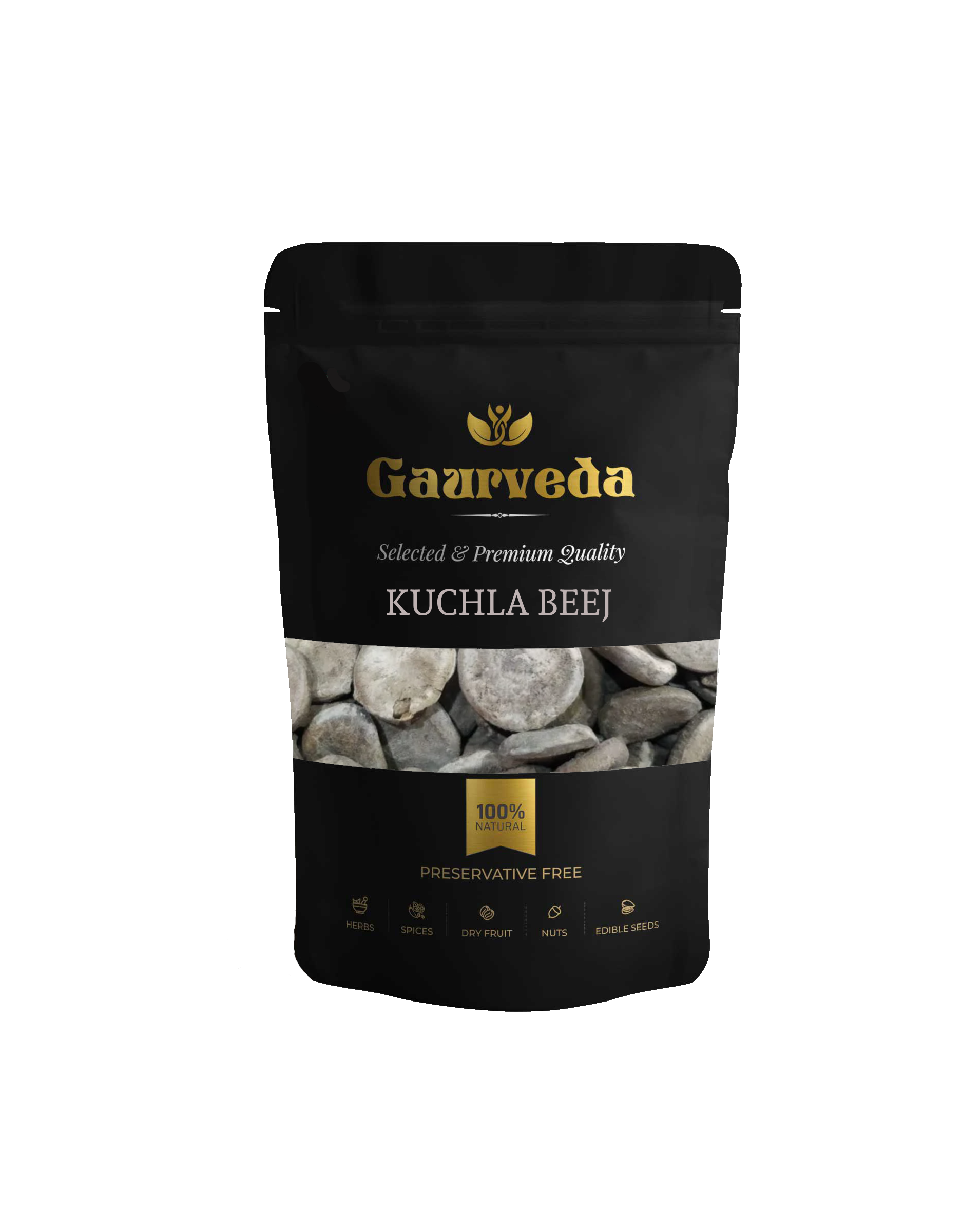 GAURVEDA Kuchla - Natural Ayurvedic Herb - | Support Overall Wellness & Vitality | Authentic Herbal Supplement for Well-being | 100 Grams
