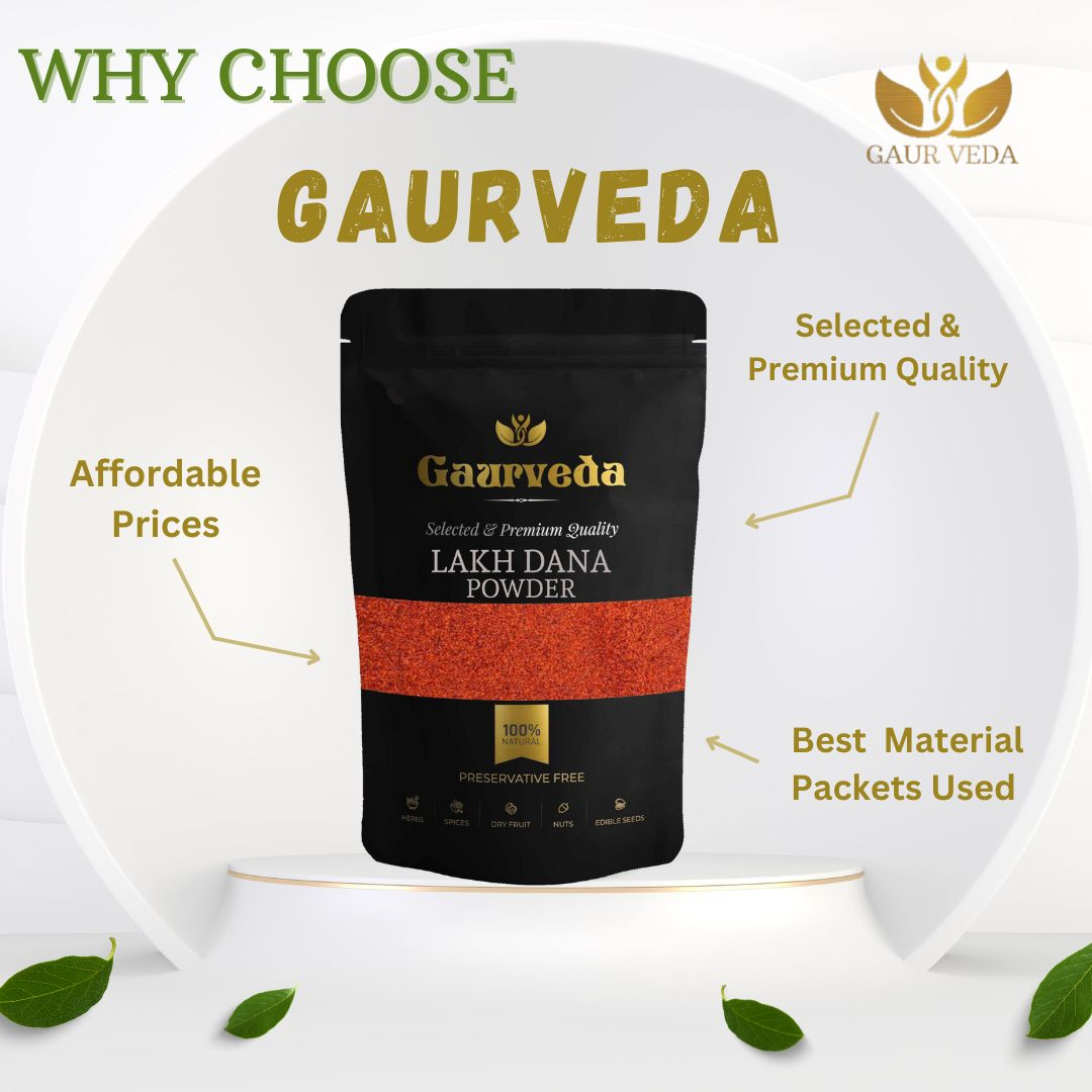 GAURVEDA Lakh Dana Powder 100% Natural & Pure | Traditional Ayurvedic Herb/Seed/Powder | Supports Wellness & Daily Health | Ideal for Herbal Remedies, 100 Grams
