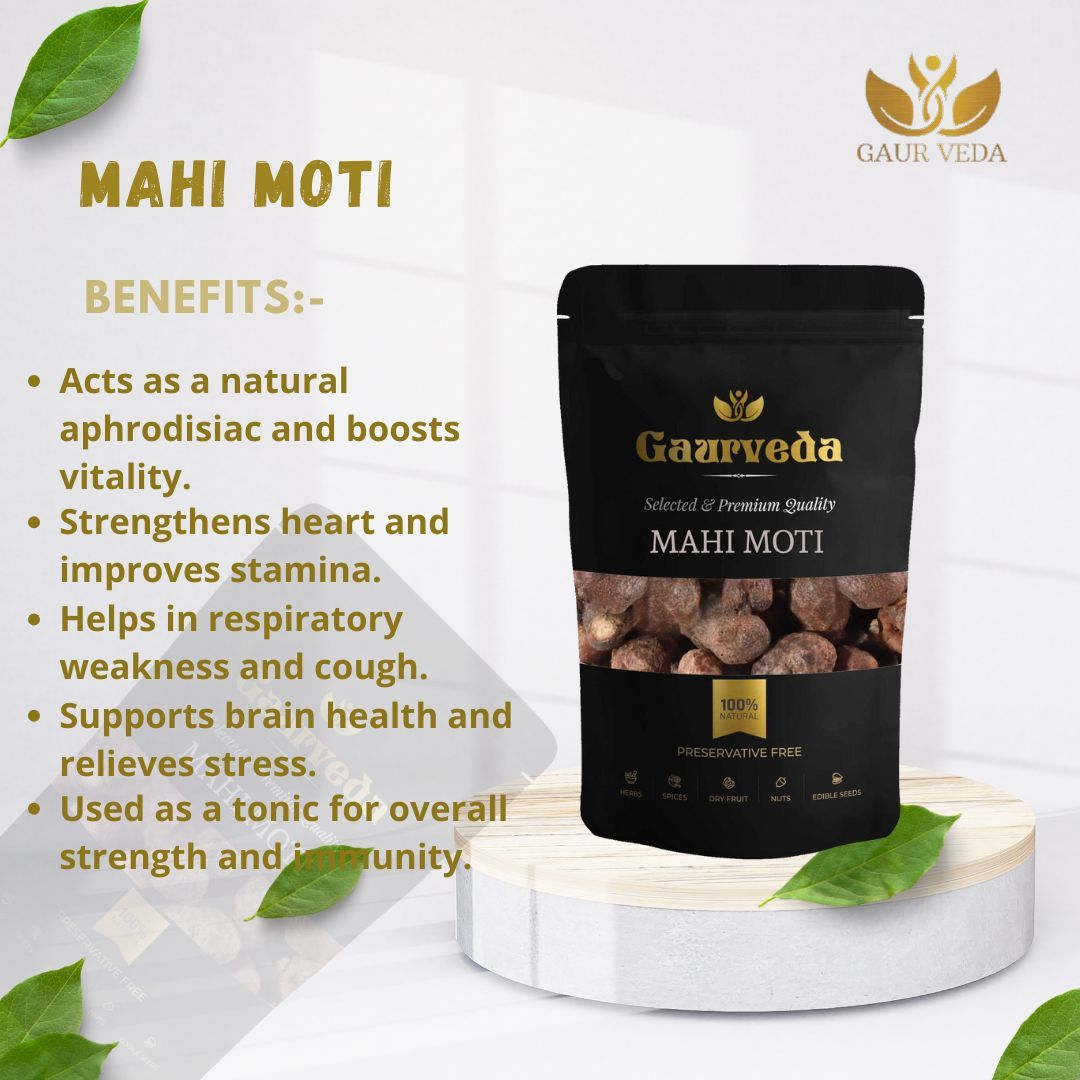GAURVEDA Mahi moti 100% Natural & Pure | Traditional Ayurvedic Herb/Seed/Powder | Supports Wellness & Daily Health | Ideal for Herbal Remedies, 100 Grams