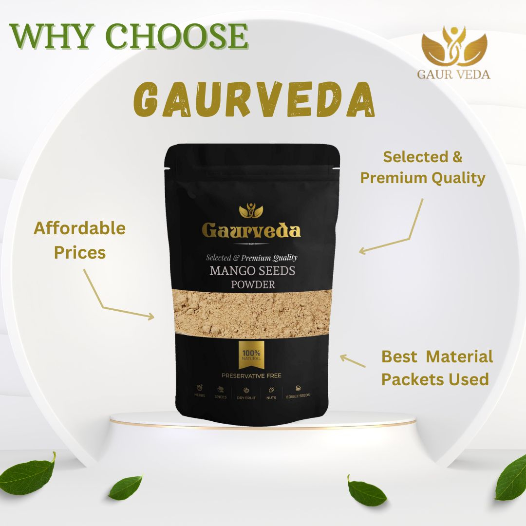 GAURVEDA Aam Guthli Powder 100% Natural & Pure | Traditional Ayurvedic Herb/Seed/Powder | Supports Wellness & Daily Health | Ideal for Herbal Remedies, 1000 Grams