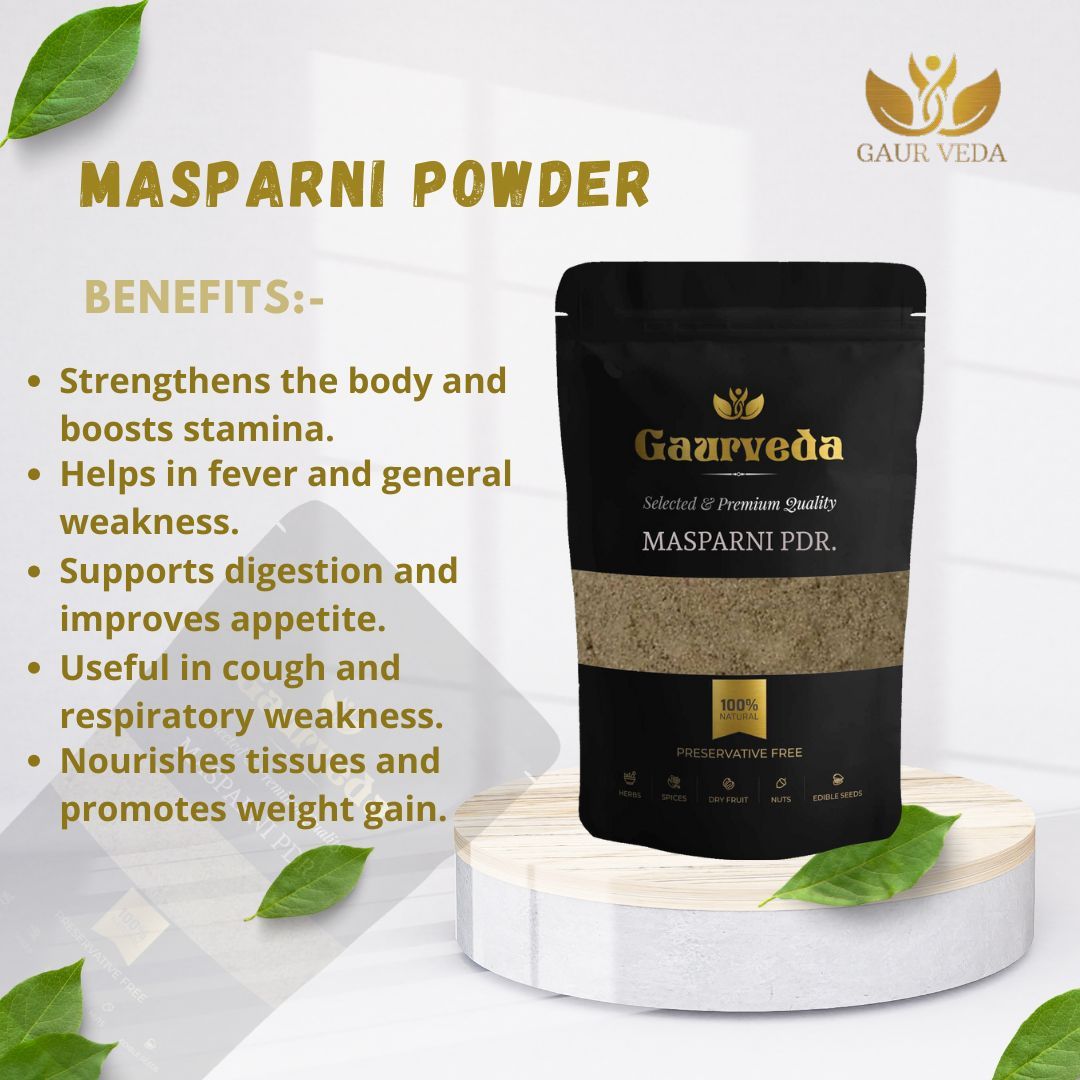 GAURVEDA Masparni Powder 100% Natural & Pure | Traditional Ayurvedic Herb/Seed/Powder | Supports Wellness & Daily Health | Ideal for Herbal Remedies, 100 Grams