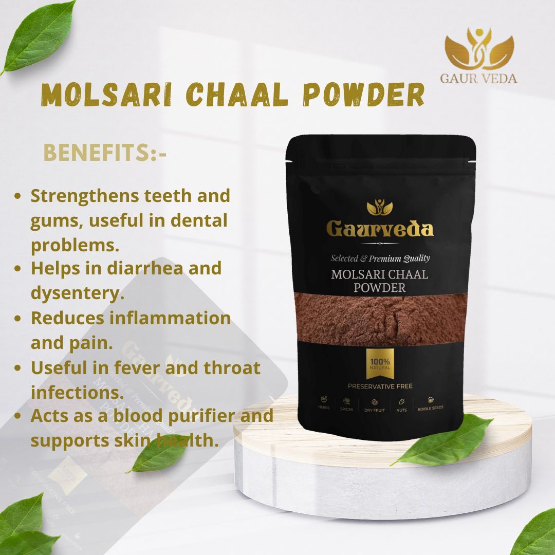 GAURVEDA Molsari chaal Powder 100% Natural & Pure | Traditional Ayurvedic Herb/Seed/Powder | Supports Wellness & Daily Health | Ideal for Herbal Remedies, 1000 Grams{125