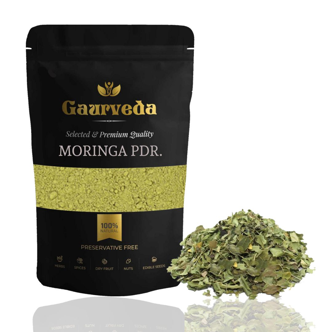 GAURVEDA Moringa Leaves Powder - Sahjan Powder - Moringa patta powder (500 Grams)
