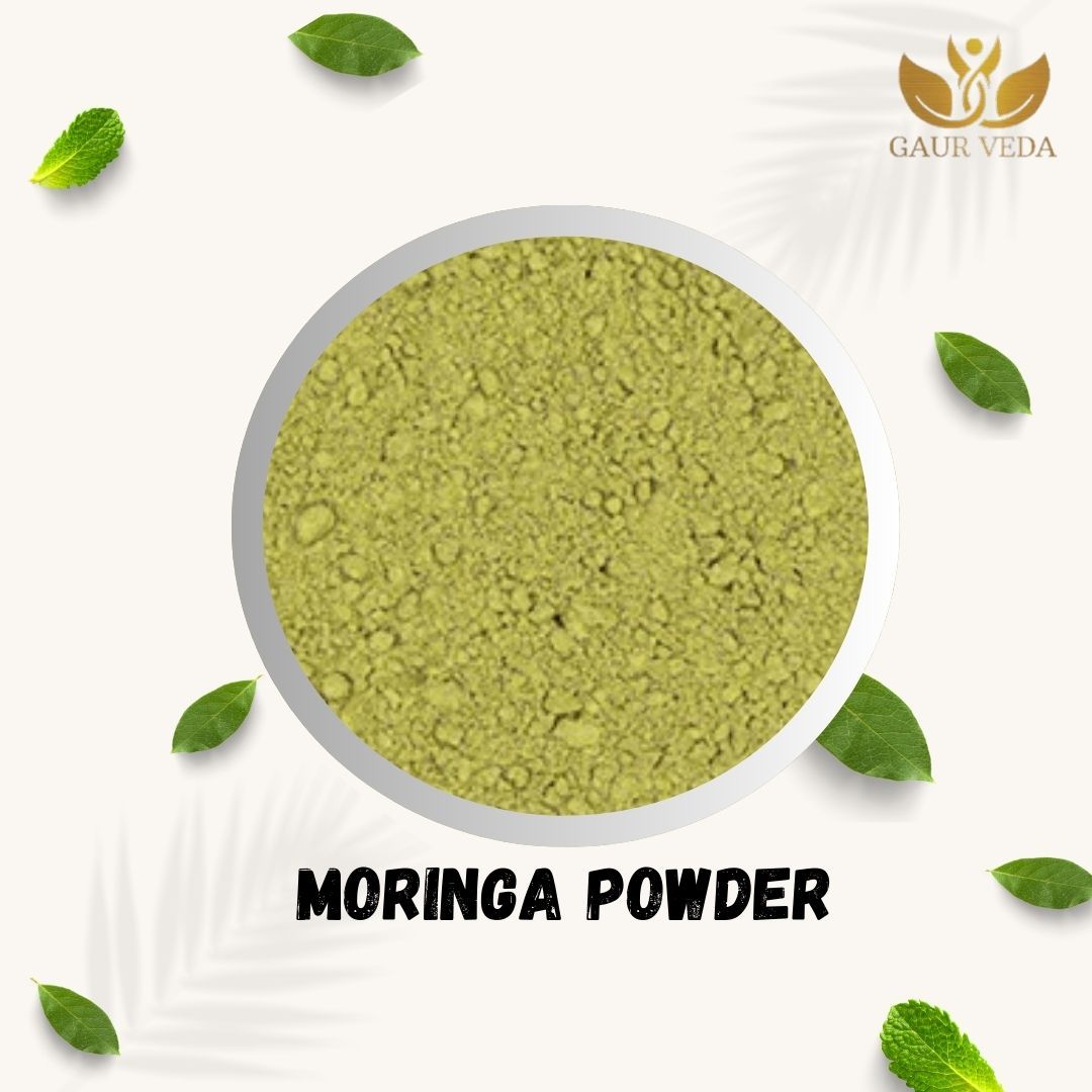 GAURVEDA Moringa Leaves Powder - Sahjan Powder - Moringa patta powder (500 Grams)