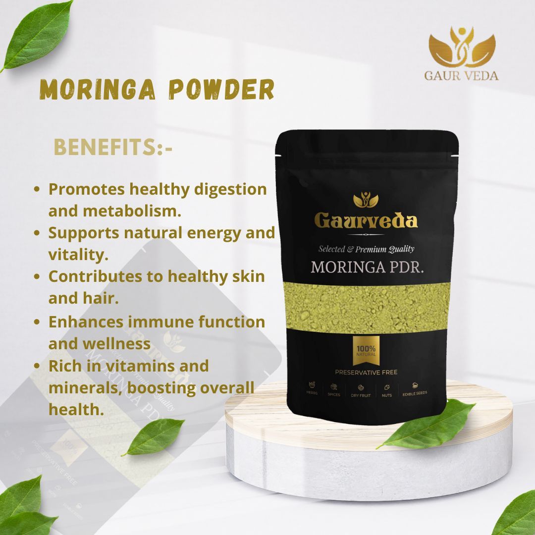 GAURVEDA Moringa Powder and Beet Root Powder - Pure, natural, and finely processed powders (100 Grams Each)