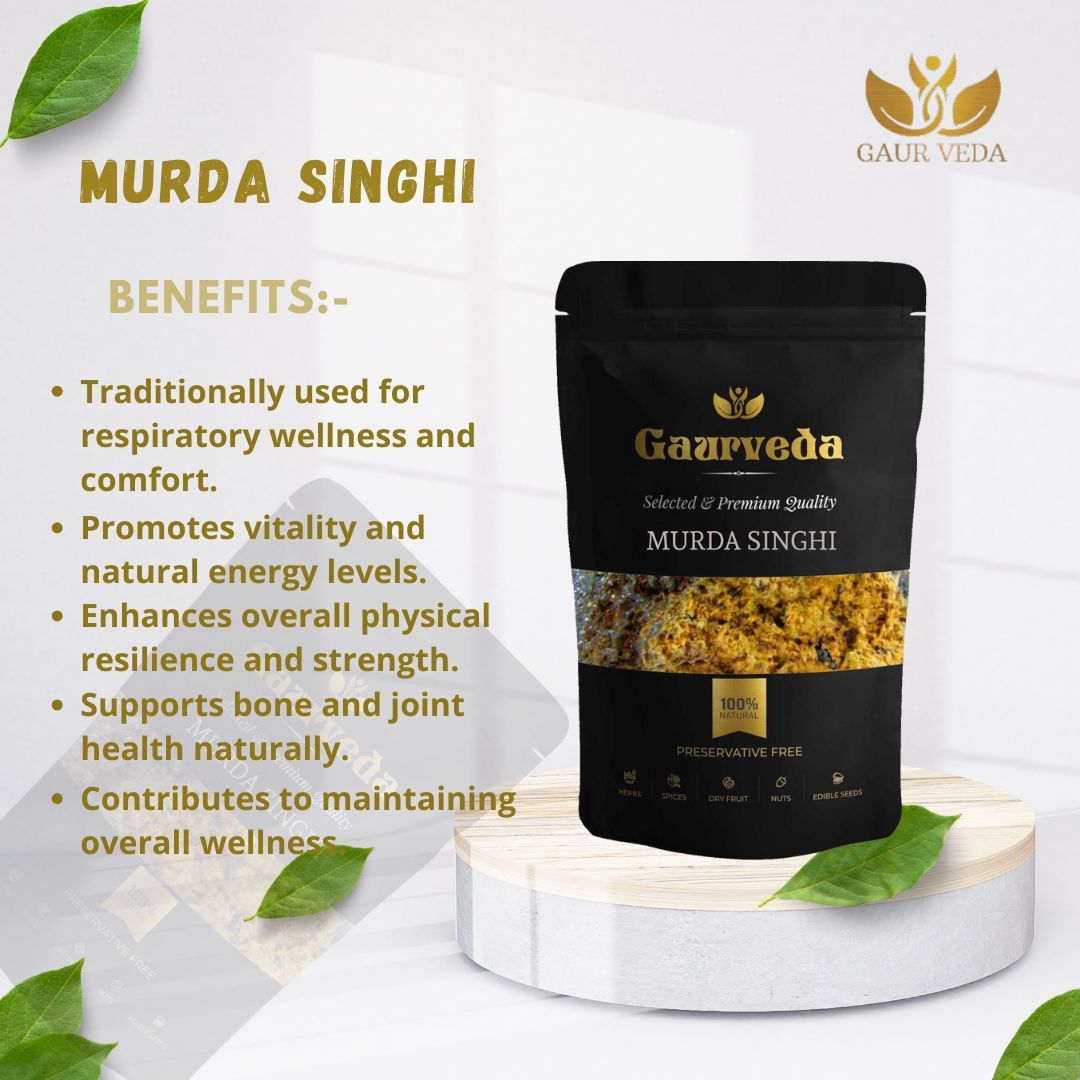Gaurveda Murda Singi Raw - Triplumbic Tetroxid - Murdar Seng - Litharge (100 Grams)