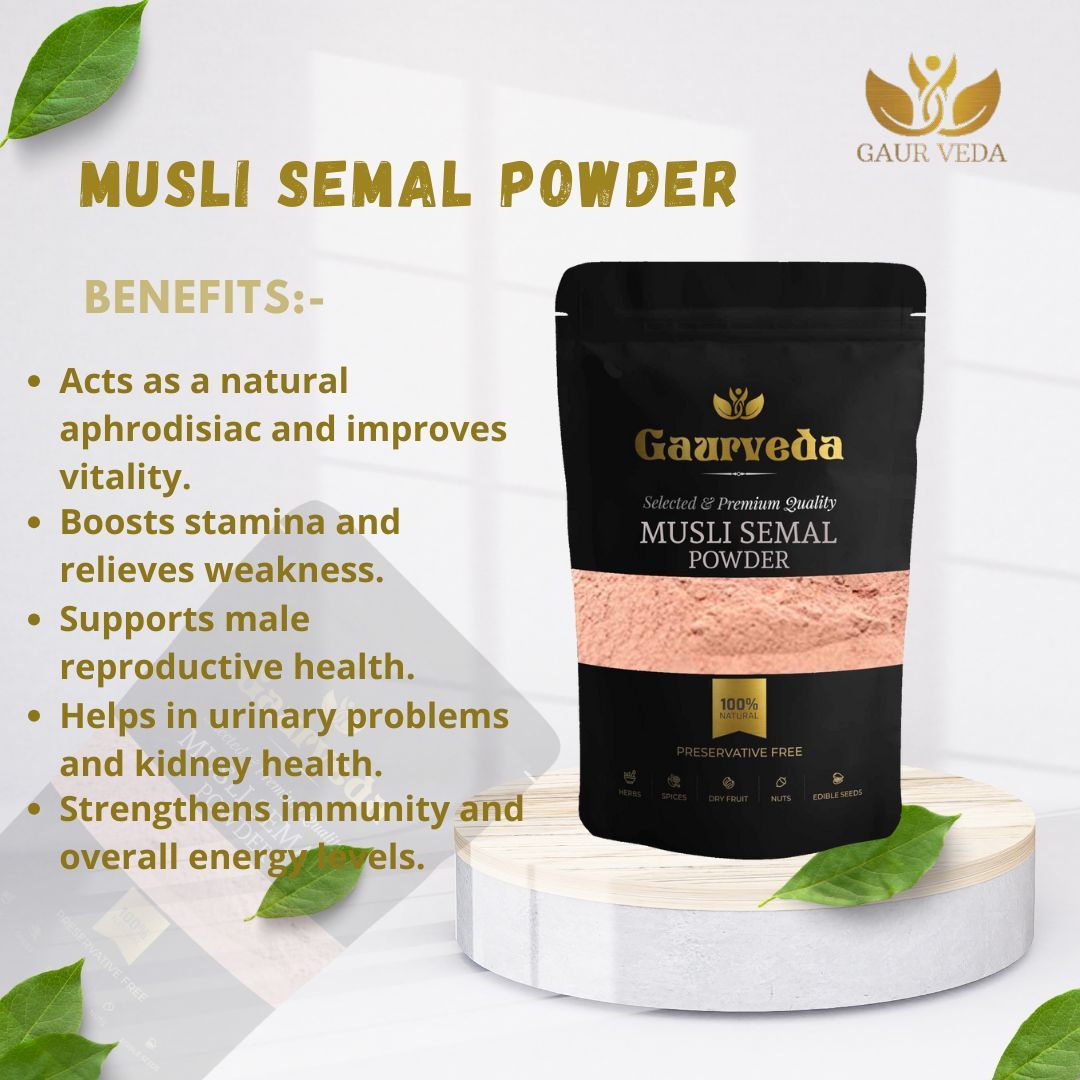 GAURVEDA Musli simbal Powder 100% Natural & Pure | Traditional Ayurvedic Herb/Seed/Powder | Supports Wellness & Daily Health | Ideal for Herbal Remedies, 250 Grams