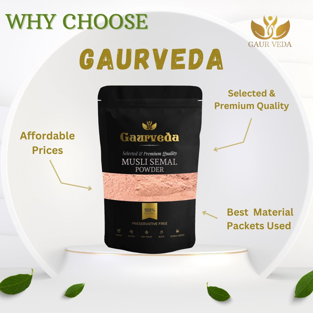 GAURVEDA Musli simbal Powder 100% Natural & Pure | Traditional Ayurvedic Herb/Seed/Powder | Supports Wellness & Daily Health | Ideal for Herbal Remedies, 250 Grams