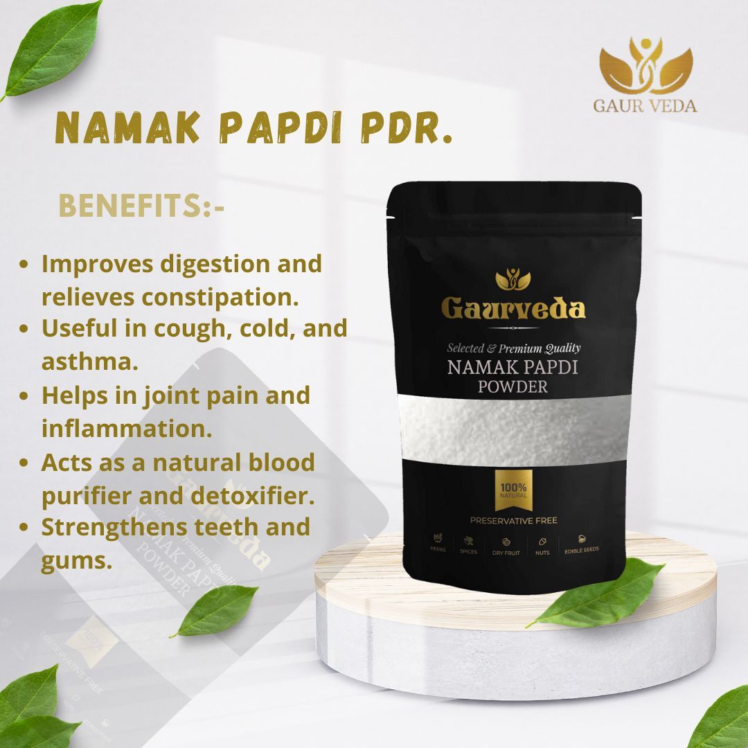 GAURVEDA Namak papdi Powder 100% Natural & Pure | Traditional Ayurvedic Herb/Seed/Powder | Supports Wellness & Daily Health | Ideal for Herbal Remedies, 100 Grams
