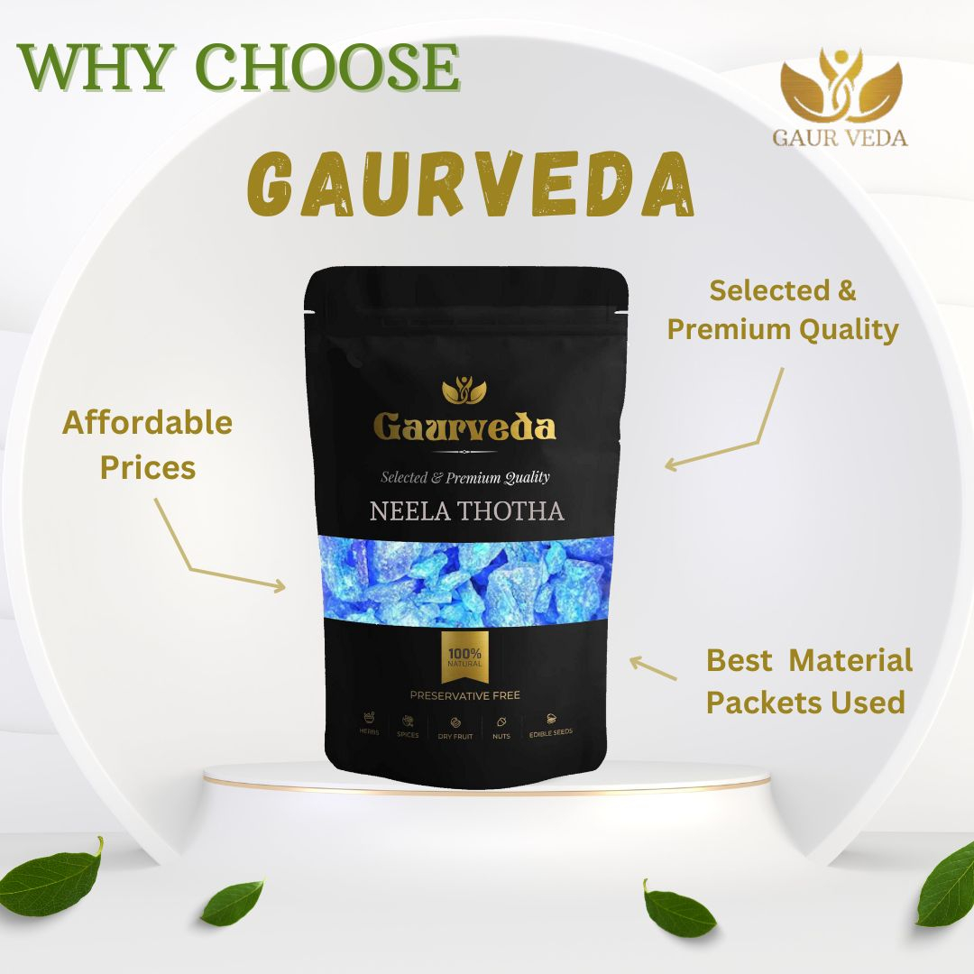 GAURVEDA Neela thotha 100% Natural & Pure | Traditional Ayurvedic Herb/Seed/Powder | Supports Wellness & Daily Health | Ideal for Herbal Remedies, 100 Grams