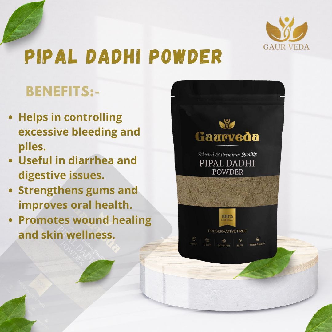 GAURVEDA Pipal phal Powder 100% Natural & Pure | Traditional Ayurvedic Herb/Seed/Powder | Supports Wellness & Daily Health | Ideal for Herbal Remedies, 100 Grams