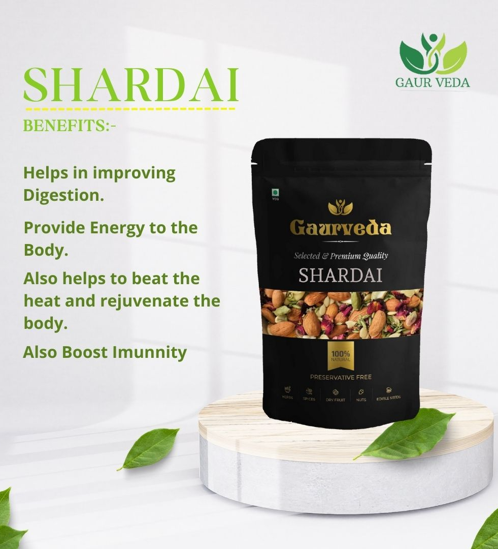 GAURVEDA Shardai Powder With Kesar - Traditional Drink