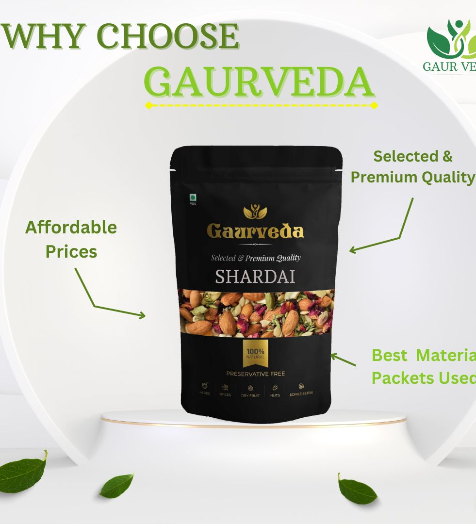 GAURVEDA Shardai Powder With Kesar - Traditional Drink