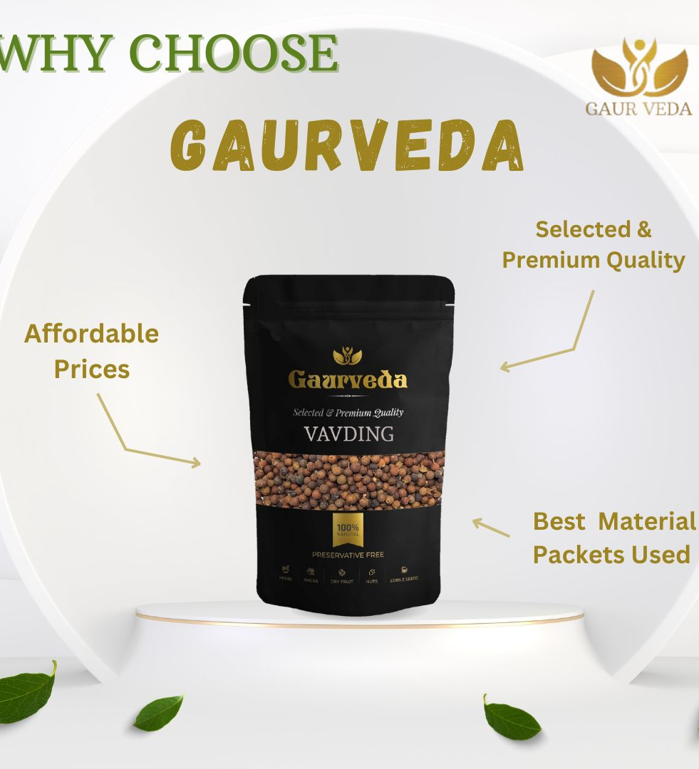 GAURVEDA Baividang - Vavding - Vaividang - Baibidang - Vidanga - Baibadang - Embelia Ribes, Natural (50 Grams)