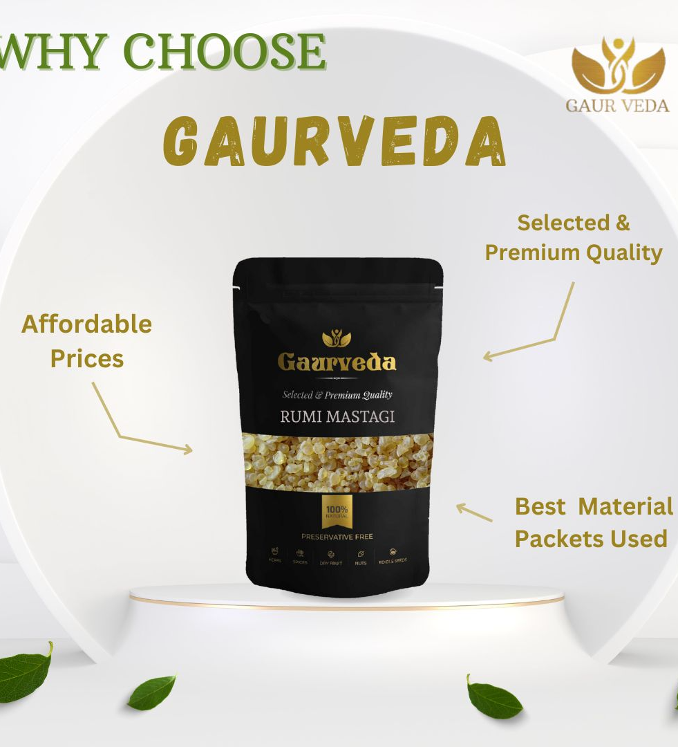 GAURVEDA Rumi Mastagi Raw, Pistacia Lenticus Mastic Gum (50 Grams)