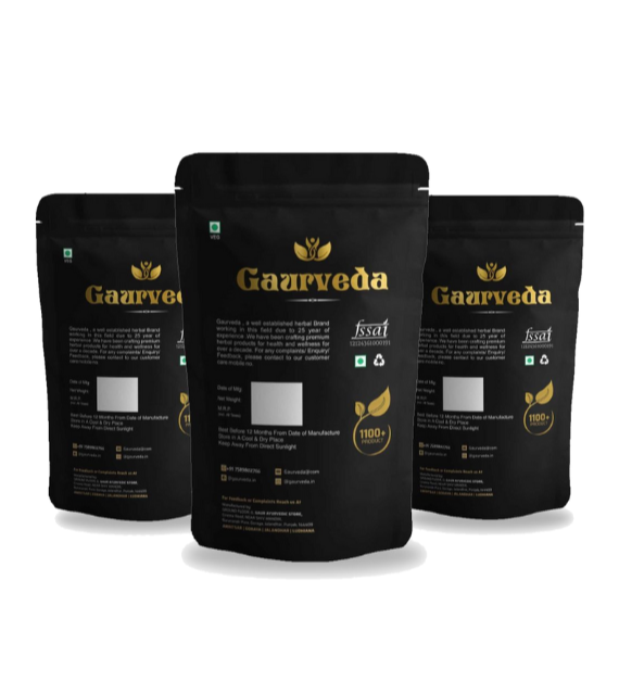 GAURVEDA Chia Seeds, Basil Seeds and Gond Katira Combo Pack (100 Grams Each, Chia Seeds + Basil Seeds + Gond Katira)