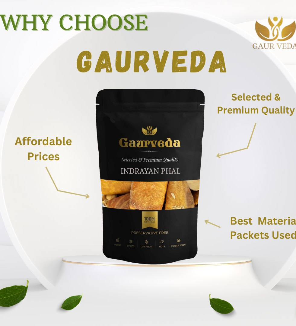 Gaurveda Indrayan Phal - Kodtumbe - Kodtumba - Tumba - Citrullus colocythis - Colocynth - Natural (100 Grams)
