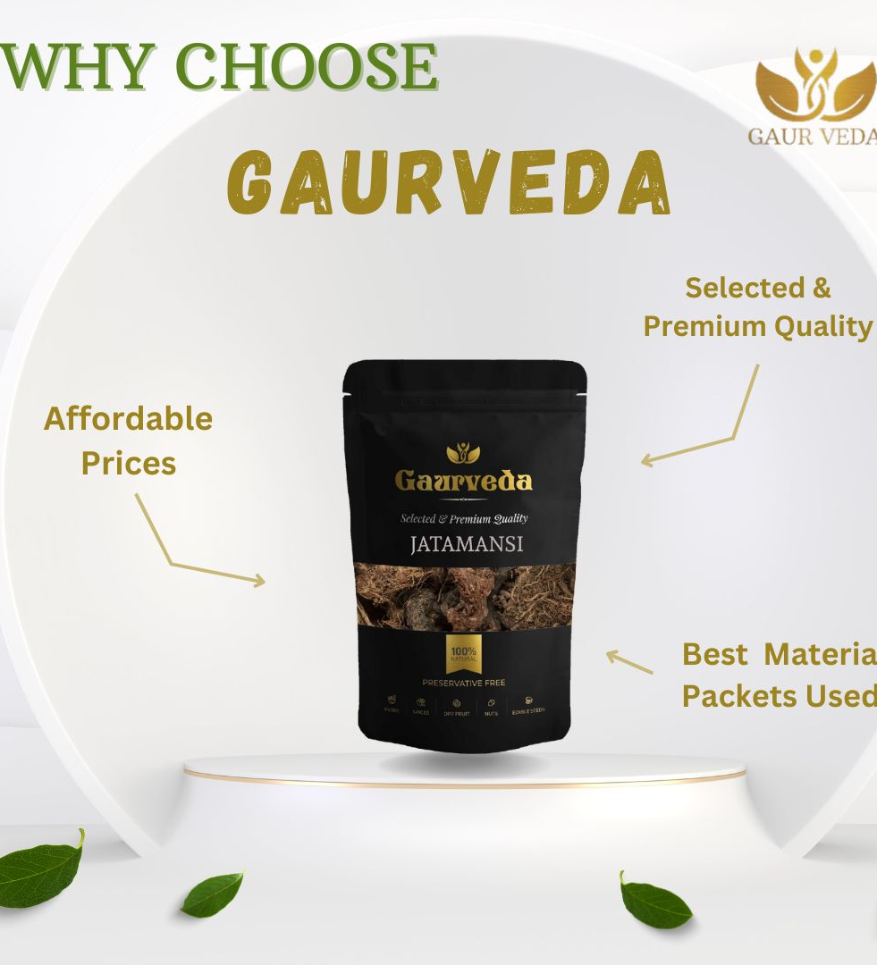 GAURVEDA Jatamansi Root - Balchad - Jatamasi Jadd - Jatila - Nardostachys Jatamansi - Pure & Natural (100 Grams)