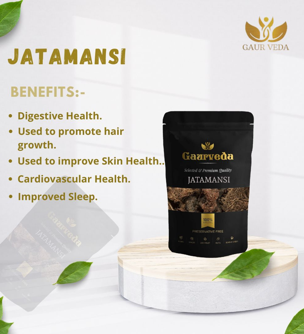 GAURVEDA Jatamansi Root - Balchad - Jatamasi Jadd - Jatila - Nardostachys Jatamansi - Pure & Natural (100 Grams)