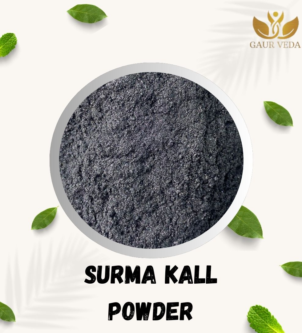 GAURVEDA Surma Kala Powder - Surma Black Powder - Natural (Black, 100 Grams)