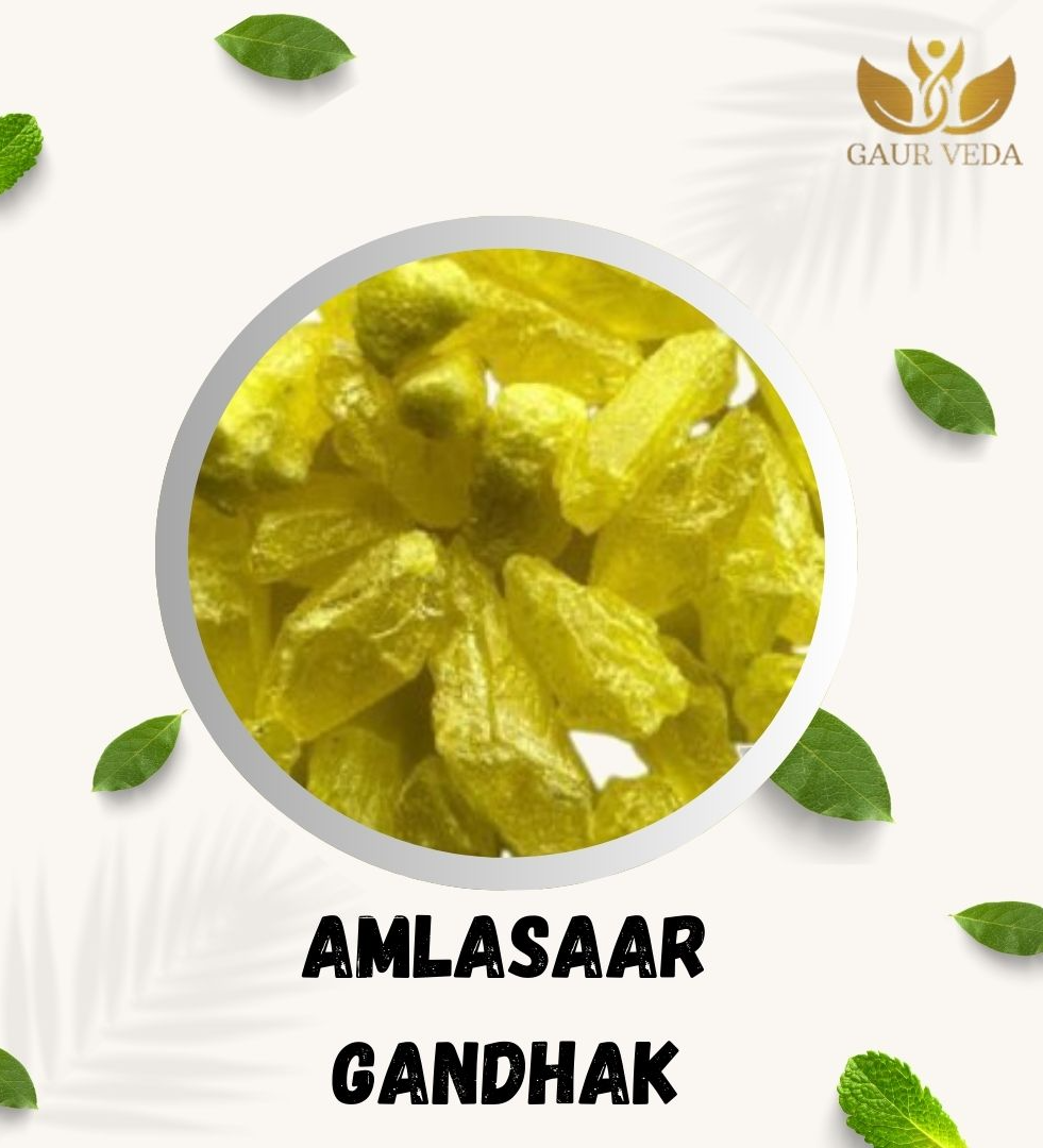 Gaurveda Amlasar Gandhak - Yellow Sulphur - Pure (300 Grams)