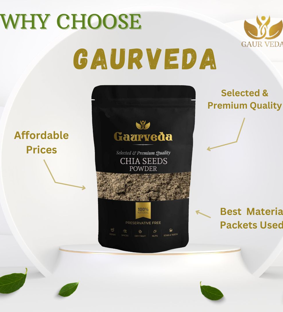 GAURVEDA Chia Seeds Powder (100 Grams, Chia Seeds Powder)