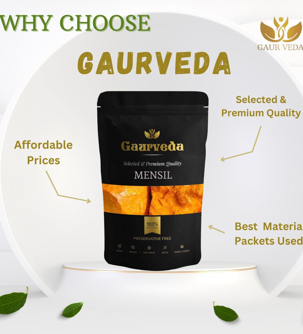 Gaurveda Mensil Raw Form - Menshil - Red Stone - Lal Pathar - Selected Quality (25 Grams)