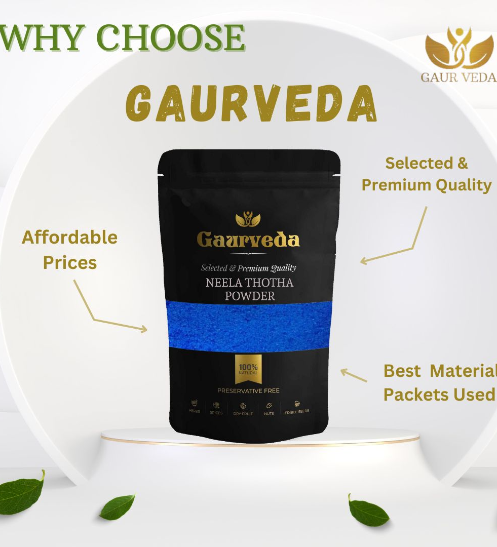 Gaurveda Neela Thotha Powder - Pure and Natural (100 Grams)