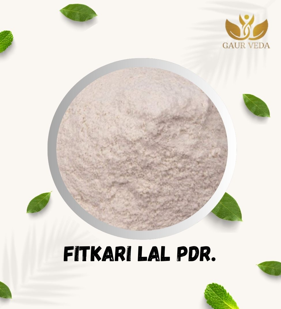 GAURVEDA Fitkari Lal Powder - Phitkari Lal Powder - Potassium Alum - Alum Red - Natural (100 Grams)