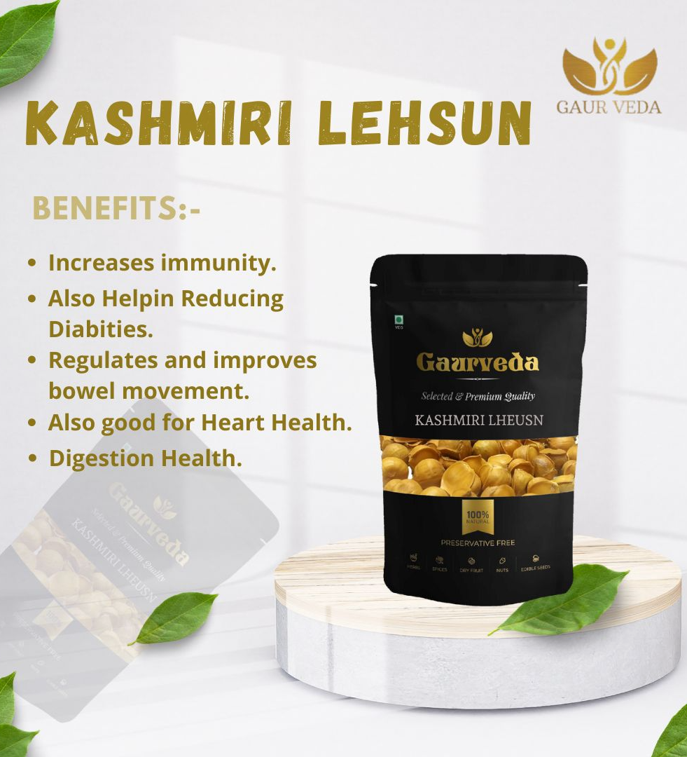 Gaurveda Kashmiri Lehsun, Snow Mountain Garlic Seed, Pahari Lehsun (100 Grams)