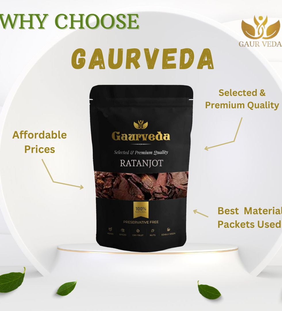 Gaurveda Ratanjot Root - Alkanet Root - Alkanna Tinctoria - A+ Quality (250 Grams)