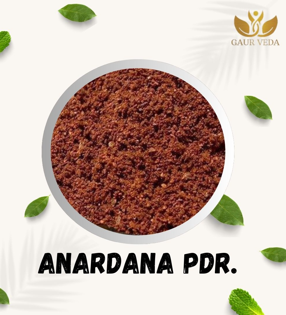 GAURVEDA Anardana Powder - Pure - Fresh - Organic - Dried Pomegranate Seed - Enhance Your Taste (100 Grams)