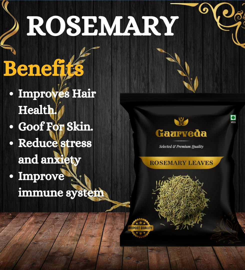 GAURVEDA Rosemary Leaves for Hair Growth - Supports Hair Growth - 100% Fresh - Top Grade Quality (100 Grams, Rosemary)