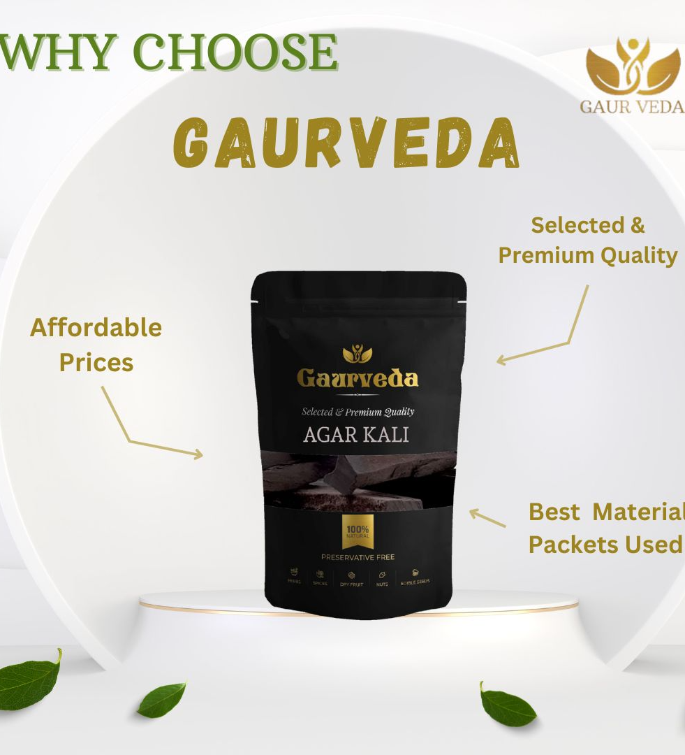 GAURVEDA Agar Wood  (500 Gm) - Agar Kali - Aquilaria Agallocha  - Oud Wood - Pure & Natural