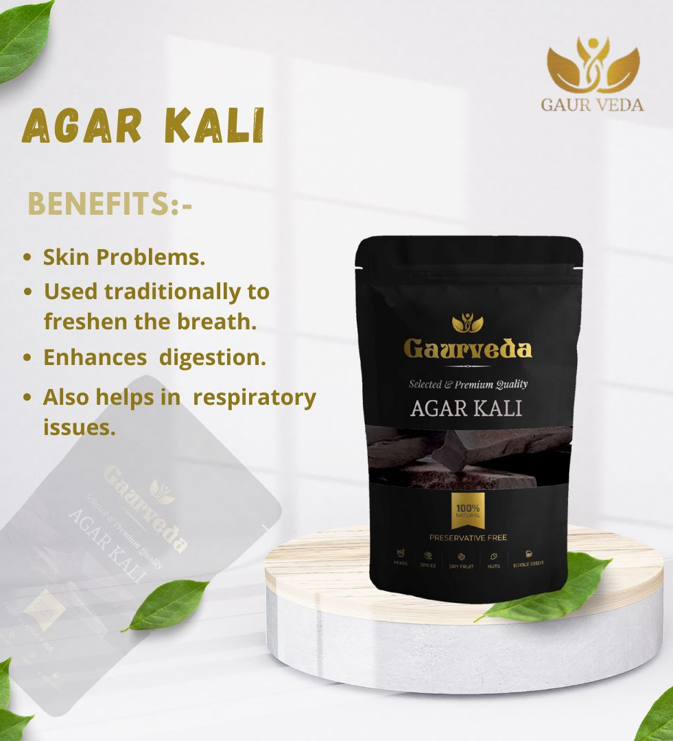 GAURVEDA Agar Wood  (500 Gm) - Agar Kali - Aquilaria Agallocha  - Oud Wood - Pure & Natural