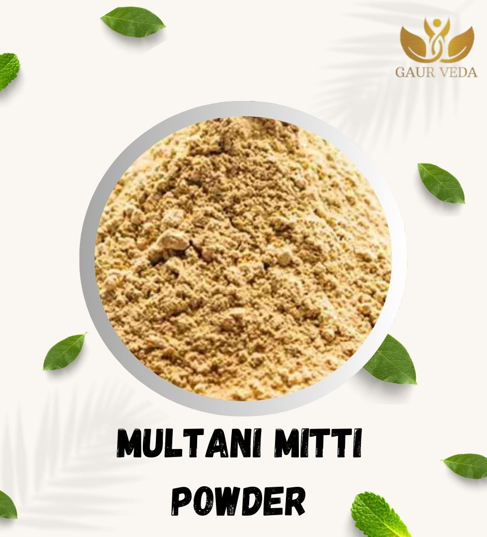 Gaurveda Multani Mitti Powder (250, Grams) For Face Pack, Hair Pack, Soft and Glowing Skin, Pure, Natural
