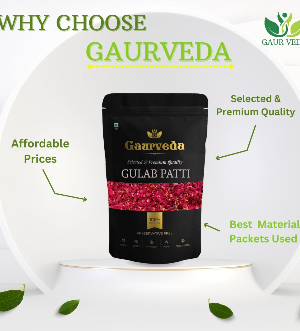 Gaurveda Rose Petals - Gulab Patti - Good for Skin Care(50 Grams)