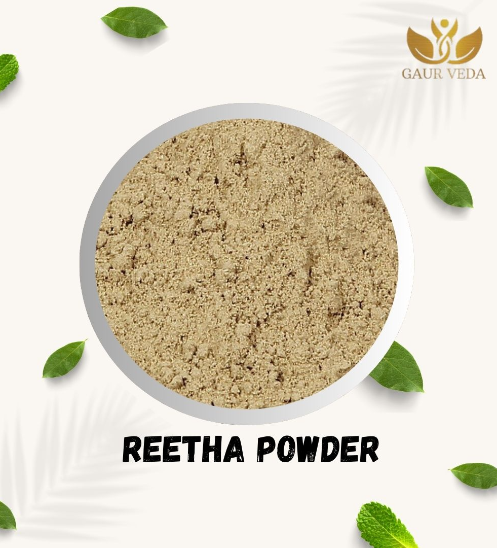 Gaurveda Reetha Powder for Hair - Ideal for Hair - Soapnut powder - 100% Pure and Natural (100 Grams)