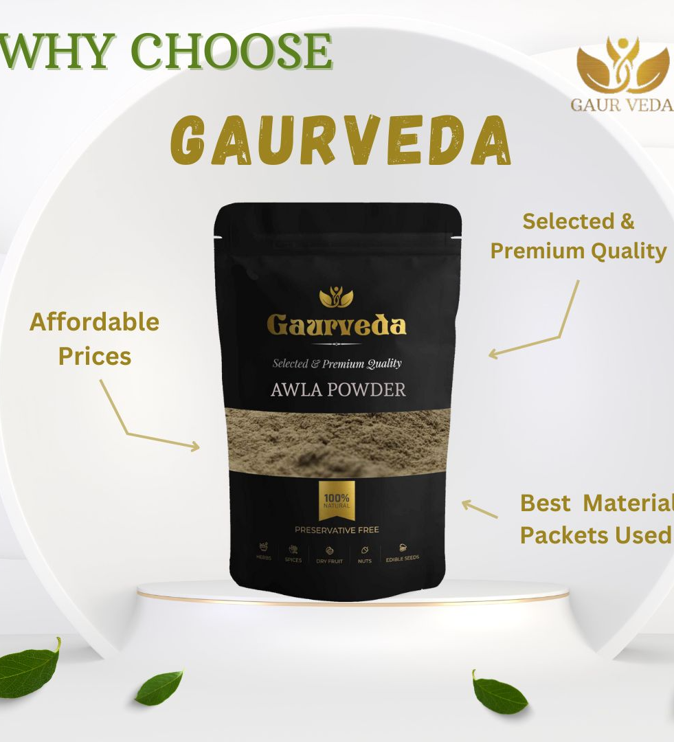 Gaurveda Amla (Awla) Powder For Hair Growth - Ideal for Hair, Eating, Drinking & Skin (100 Grams)
