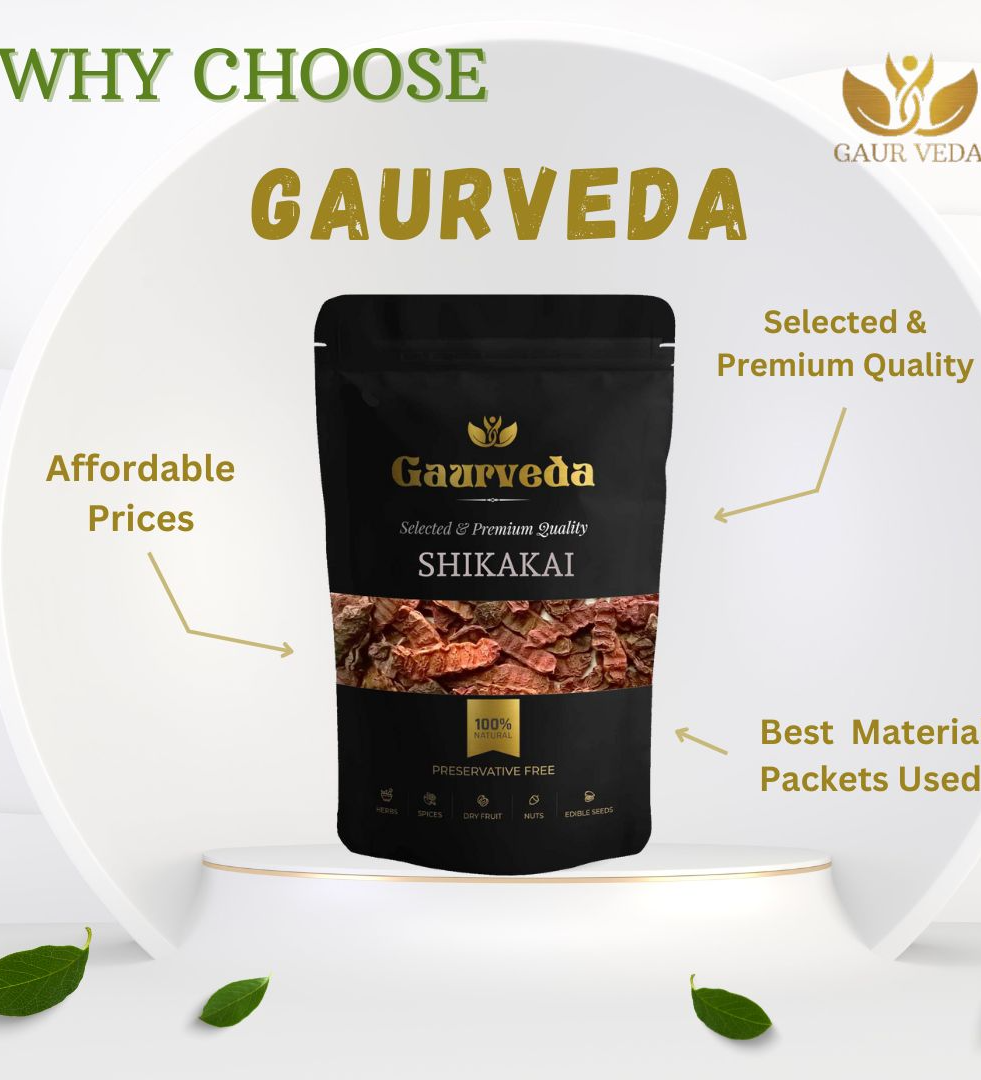 Gaurveda Shikakai - Soap Pod - Acacia Concinna . - Pure & Natural (100 Grams)