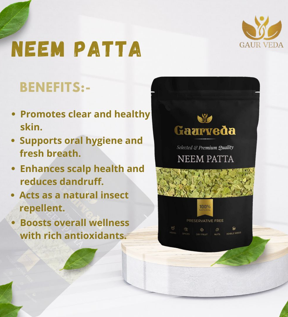 Gaurveda Neem Leaves- Neem Patta - Indian Lilac - Margosa - Nimba (100 Grams)
